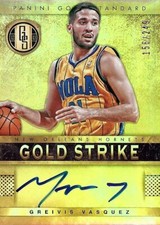 Greivis Vasquez 2012-13 Panini Gold Standard Gold Strike Autograph #9 156/249