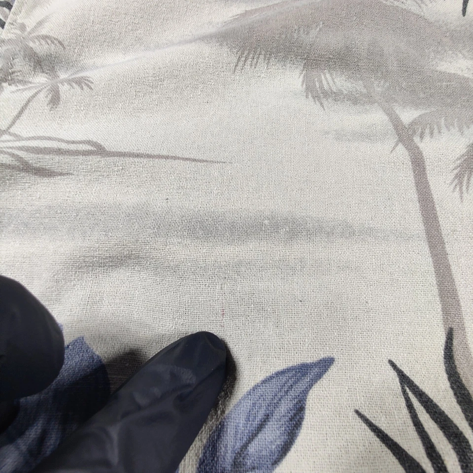 Camisa Icono Seda De Colección Hombres Talla M Hawaiana Floral Palma Lavable Seda Manga Corta Foto 3 de 4