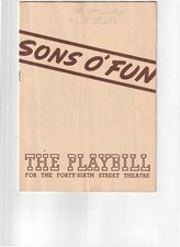 SONS O' FUN playbill Aug 1943 at 46th St. Theater