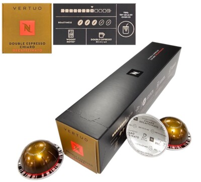 Nespresso Vertuo Entkoffeinierte Kaffeemaschine Kapseln Pods Hülle Full Range