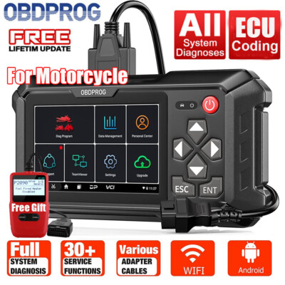 MOTO 100 Motorcycle OBD2 Scanner Diagnostic Tool ECU Coding ABS TPMS Code Reader