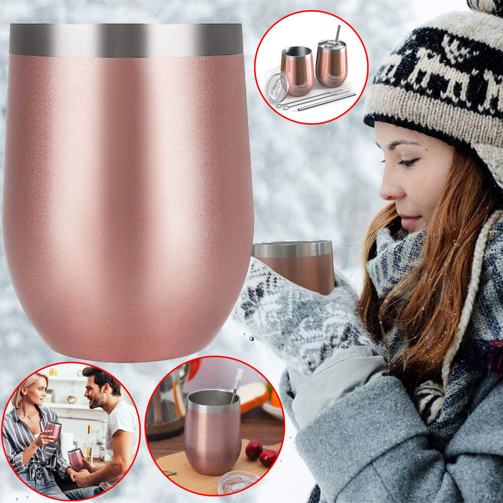Weinbecher Wasserkelch Weingläser Edelstahl Becher Wasserbecher Doppelwandigen