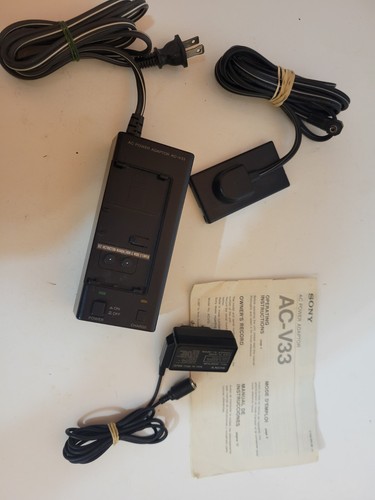 Sony AC-V33 AC Power Adaptor and Charger For Camcorder OEM RFU-89UC Tested - Picture 2 of 8