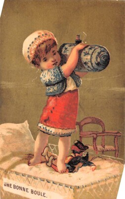 # H1597  VICTORIAN TRADE CARD,  UNE BONNE BOULE