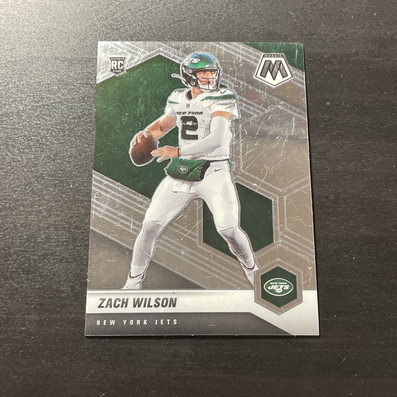 Football Card -- 2021 Panini Mosaic #302 New York Jets Zach Wilson