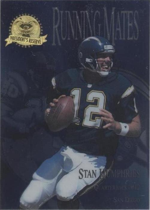 1996 Collector's Edge President's Reserve Natrone Means Stan Humphries #RM4 - 1 of 2