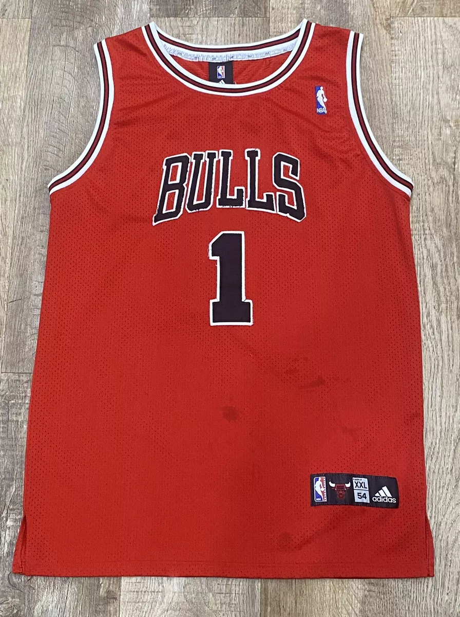 NBA adidas Chicago Bulls Derrick Rose #1 Jersey Men Size 2XL