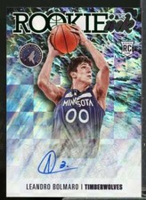 Leandro Bolmaro Rookie Card 2020-21 Hoops Rookie Ink Green #42 