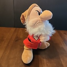 10" Disney Store Snow White  The Seven Dwarfs Grumpy Plush Doll Folded Arms