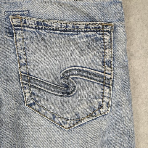 Silver Jeans Mens 33 x 24 Zac Relaxed Fit Boot Cut Denim After Market Hemmed - Picture 15 of 17