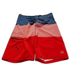 Ocean Current Men's Size 30 Board Shorts Swim Surf Trunks Red White Blue