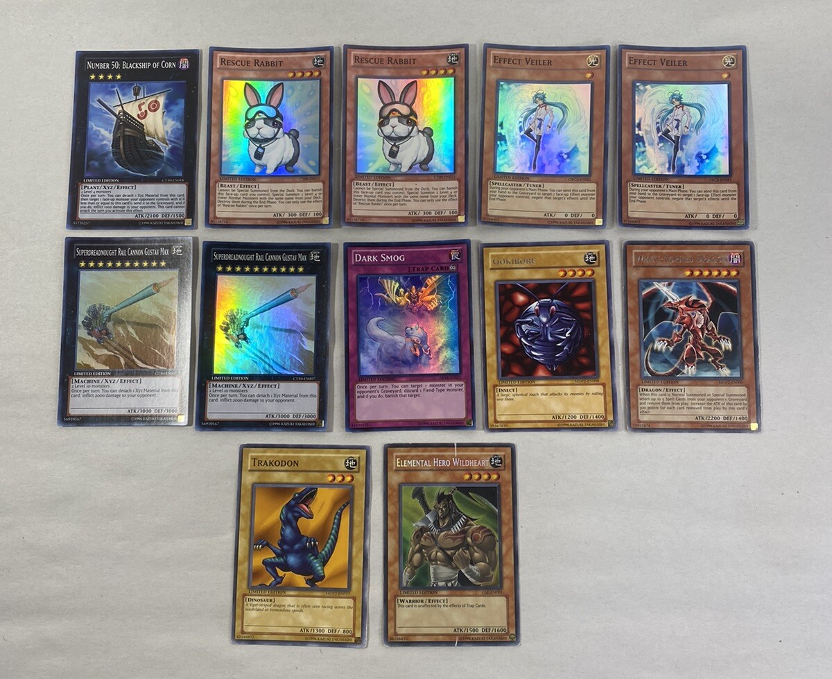 Lot of 12 VTG 1996 Kazuki Takahashi Yugioh Cards “Limited Edition