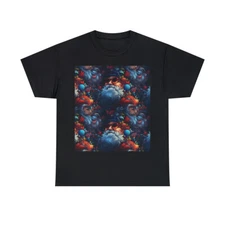 Unisex Adult T Shirt Psychedelic Santa Claus Christmas Holiday Party Xmas Trippy