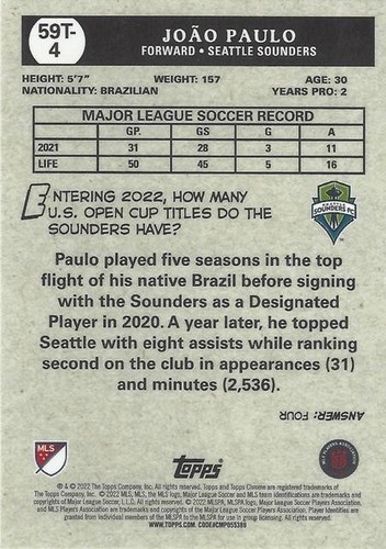 2022 Topps Cromo Major League Soccer '1959 Topps Football' - MLS - Imagen 30 de 58
