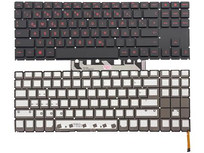AMD version - DE Tastatur Keyboard mit Roter Beleuchtung für HP Omen 15-en
