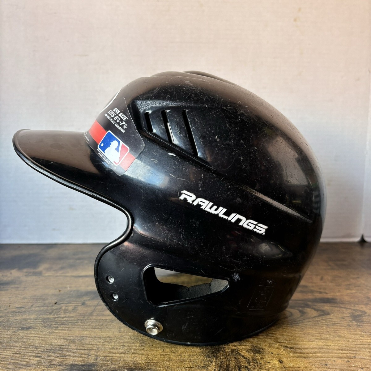 Rawlings VAPOR Batting Helmet Black Size 6.5 - 7.5 NOCSAE