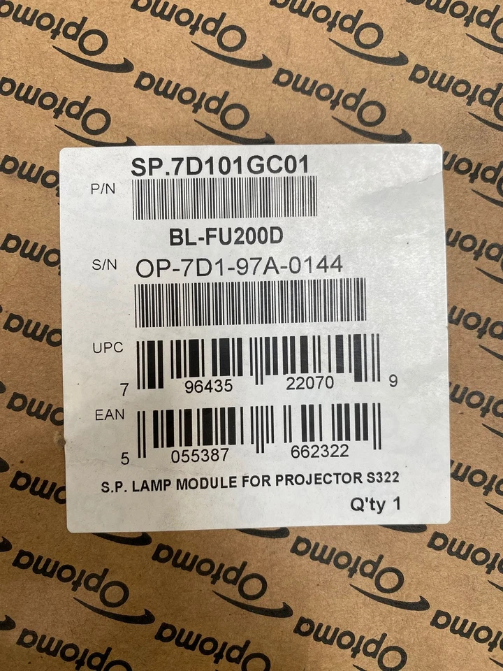 OPTOMA BL-FU200D Replacement lamp (Original Manufacturer) - Image 3 of 4