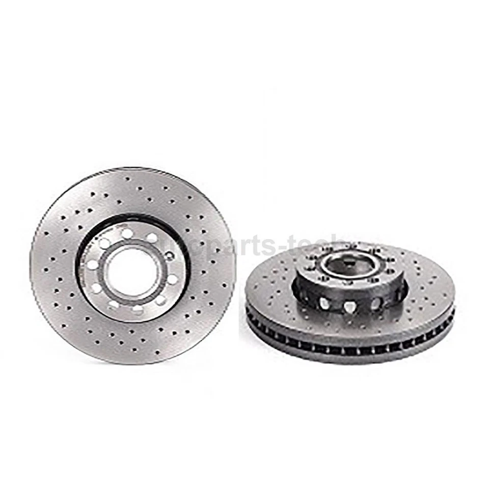 2x Rotor de freno de disco delantero Brembo para Audi 100 Quattro 1992 1993 1994 Foto 4 de 4