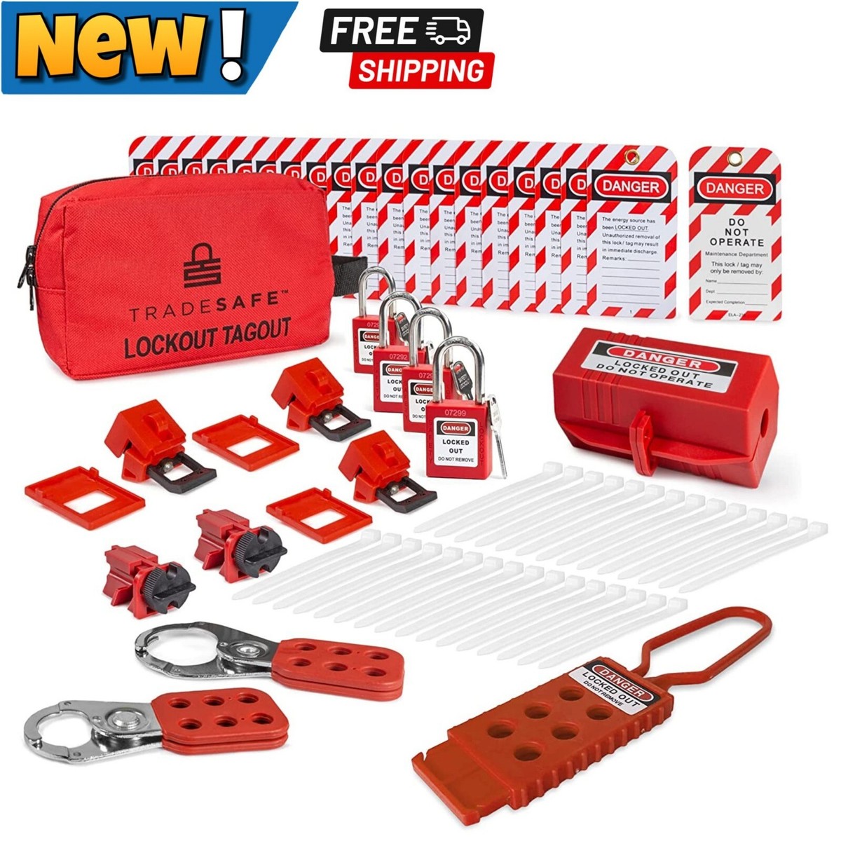 Lock Out Tag Out Kits Electrical Circuit Breaker Lockout,Red Electrical ...
