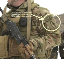 DAESH WHACKER SP OPS URBAN WARFARE 5TH SPECIAL FORCES GROUP SFG SSI w/ABN TAB