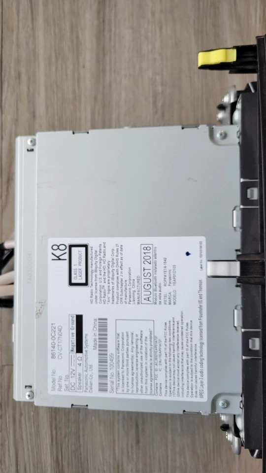 Toyota Sequoia AM FM 2019 CD MP3 receptor de radio 86140-0C221 OEM Foto 4 de 4