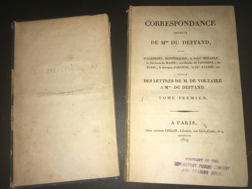 Correspondence Mme du Deffand 1809 FRENCH Saloon Art Society Letters Voltaire - Foto 4 di 12