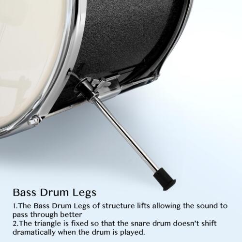 Ktaxon 5-Piece Drum Set with Remo Heads & Premium Brass Cymbals US SELLER - Picture 7 of 8