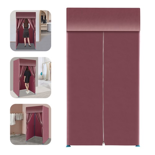 Pink Portable Clothing Store Fitting Room Foldable Changing Room Freestanding