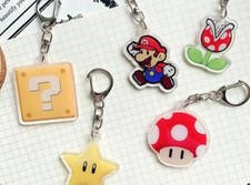 lot 20pcs cartoon anime mix Acrylic Keychain Key Chain Girls boy Keyring gifts