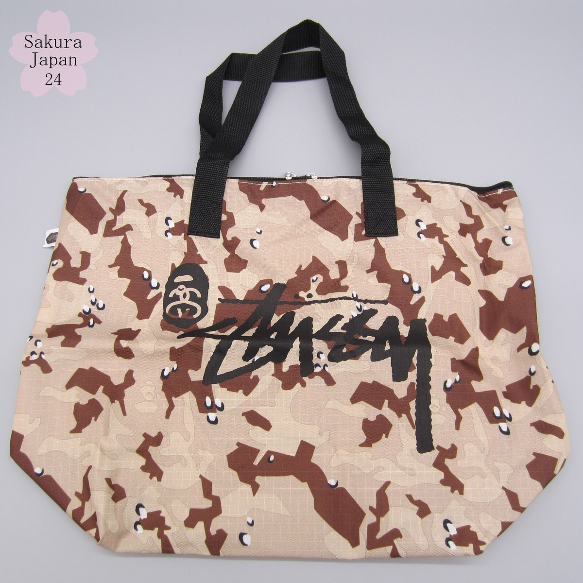 A Bathing Ape BAPE x STUSSY Collab Camo Tote Bag November