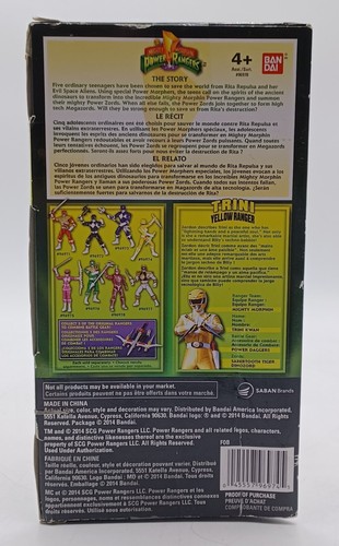 Figura Bandai Mighty Morphin Power Rangers Legacy 2014: Yellow Ranger Trini/embalaje original - Imagen 2 de 6