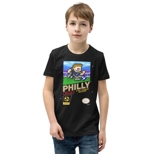 Maglietta Philadelphia Union 8-bit Retro League Soccer Kit Maglia Ragazzo Bambino Ragazzo - Foto 4 di 9