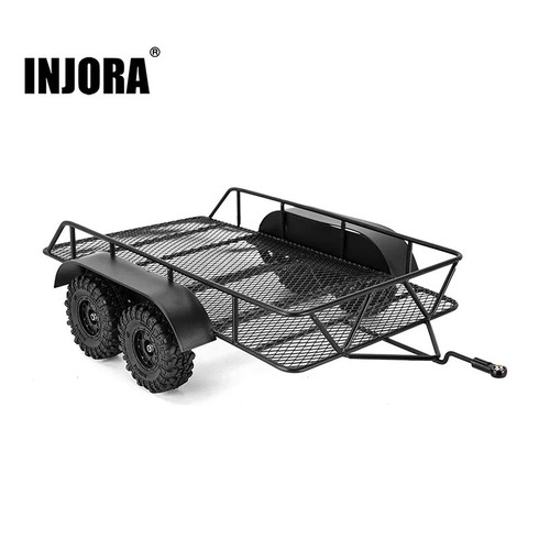 INJORA Metal Hitch Mount Trailer for 1/18 RC Crawler Car Traxxas TRX4M Upgrade - 第 1/10 張圖片