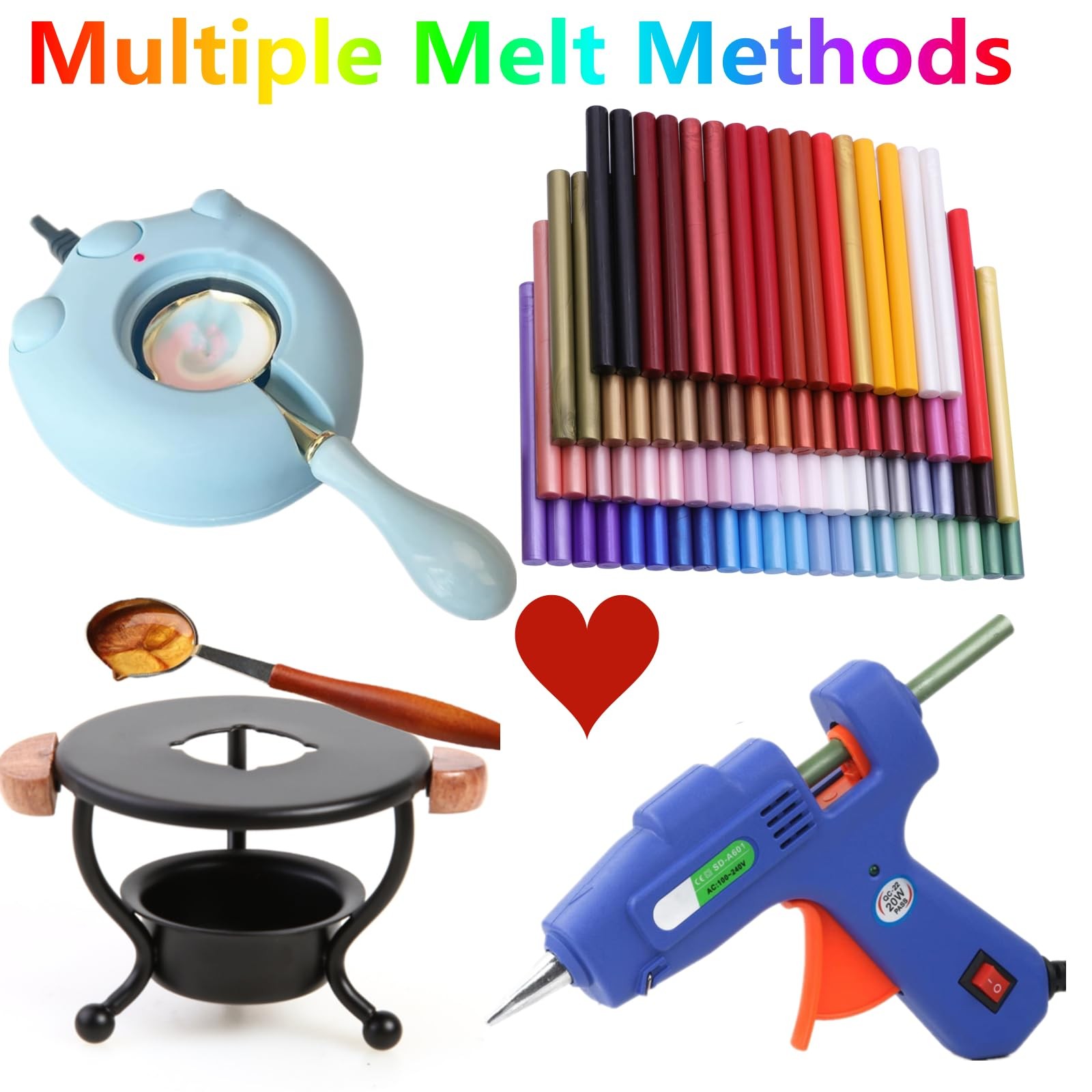 100 Pcs Sealing Wax Sticks for Wax Seal Stamp, Assorted Color Sealing Wax Glu...