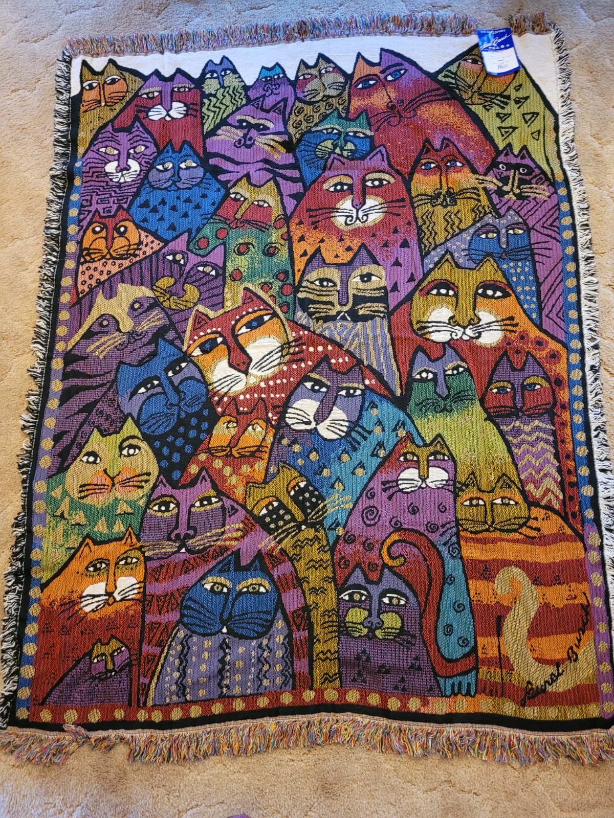 Tapestry Fringe 100% Cotton 53x65