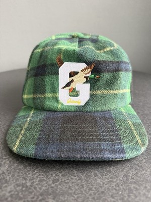 Grizzly Griptape Duck Hunting Season Green Flannel Hat Cap Adjustable Strap OSFM