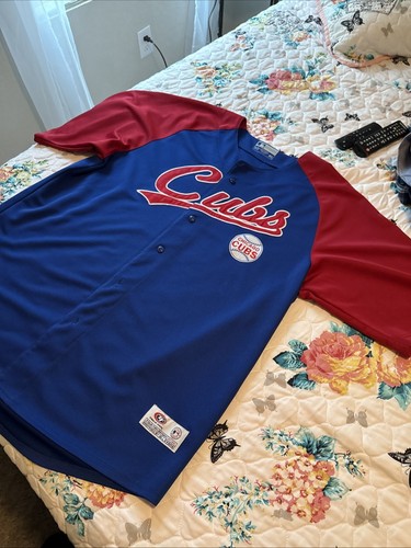 Cubs NWT Button Up Jersey Shirt Genuine Merchandise True Fan Short Sleeve XL - Picture 4 of 5