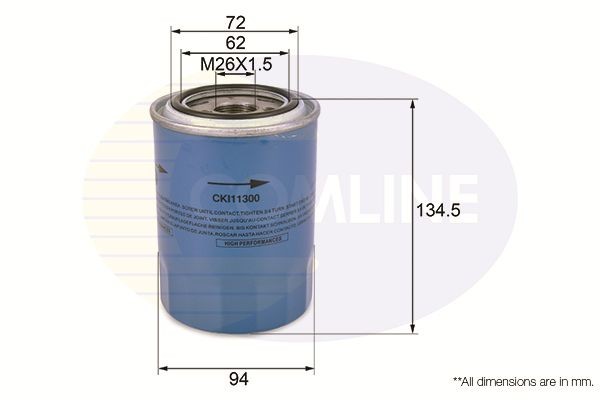 Oil Filter Fits Hyundai H-1 H-1/Starex iLoad Kia Sorento COMLINE CKI11300