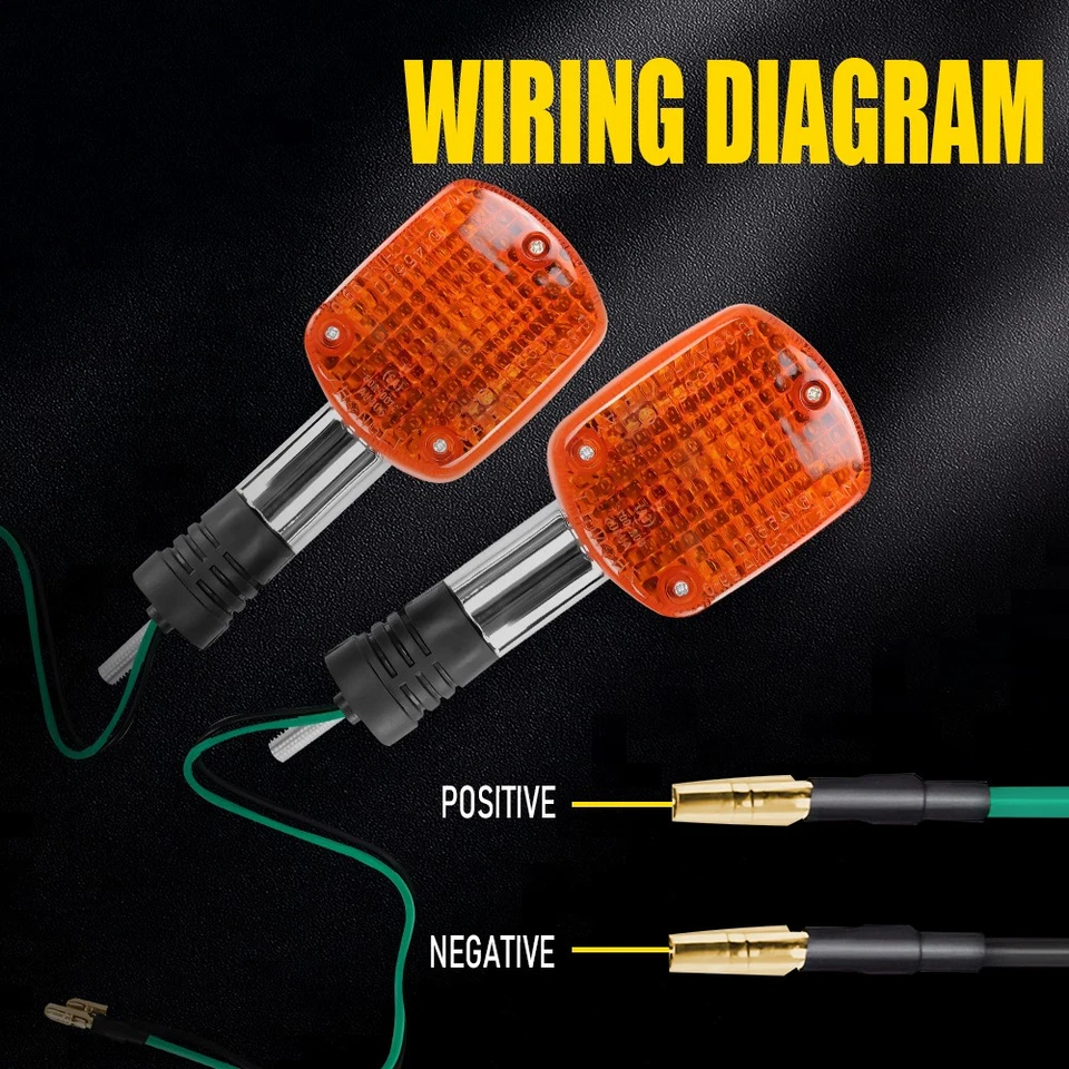 2X Mini Motorcycle LED Turn Signals Blinker Light Indicator Amber Lamp Universal - Image 4 of 4