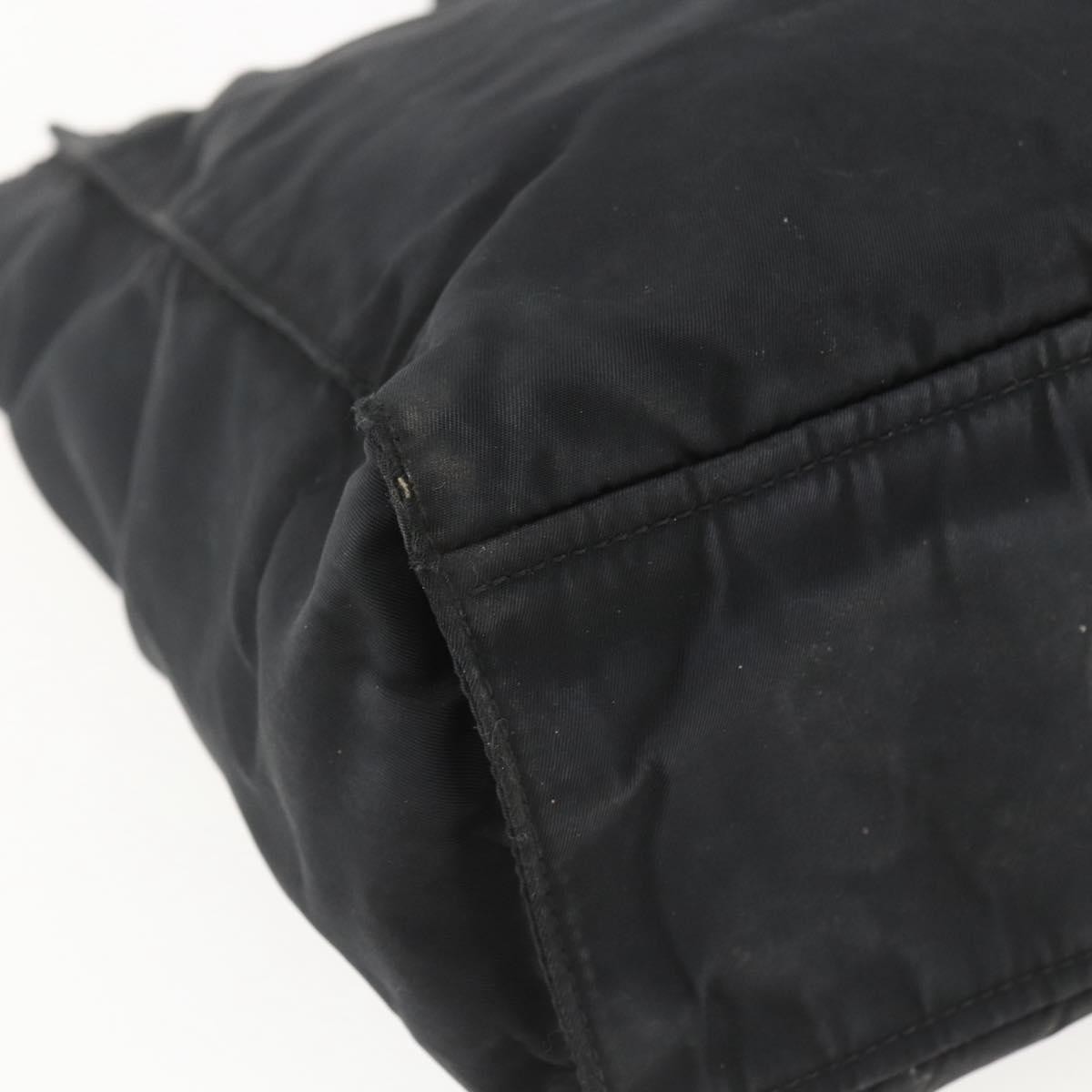 PRADA Tote Bag Nylon Black Silver Auth 157633 thumbnail 16