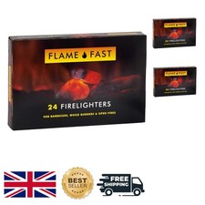 Quick Start Firelighters for Eco Barbecues - 24 Wood Blocks for Easy Ignition 0.37 per lighter
