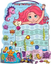 PUTSKA Potty Training Reward Chart for Girls with 35 Reusable Stickers   Potty