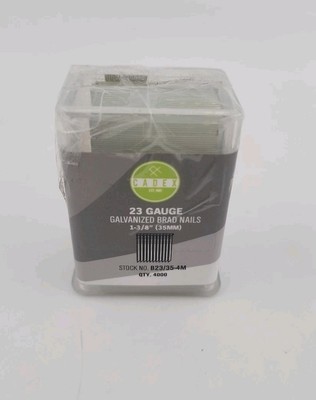 B23/35-4M 23-Gauge Brad Galvanized Brad Nails with 4000 Fasteners Per Box 35mm