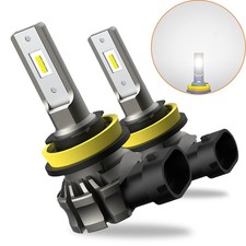 2 PCS LED H11 H8 DRIVING FOG 6500K LIGHTS 2400LM DRL FOGLIGHTS LAMP Bright White