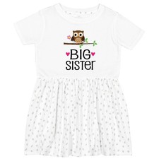 Inktastic Big Sister Announcement Owl Toddler Dress Sis Siblings Girls Clothes
