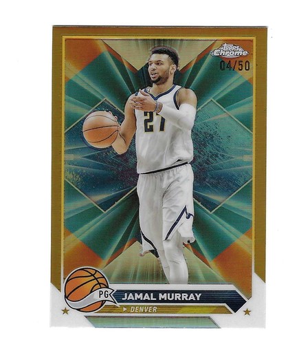 JAMAL MURRAY 2024 TOPPS CHROME GOLD REFRACTOR #128 04/50 $30.00 DENVER NUGGETS