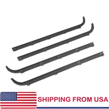 Inner & Outer Door Window Sweep Felts Seals Weatherstrip 4pcs Set for Ford Truck