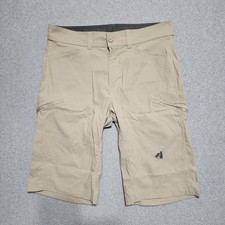 Eddie Bauer First Ascent Shorts Mens T34 Beige 12" Inseam Hiking Cargo Guide Pro