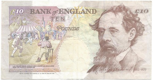 1993-1998 GREAT BRITAIN Crispy "10 POUNDS NOTE" 1st of 2 KENTFIELD Signature - Picture 3 of 4