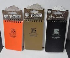 Rite in the Rain Notebook - 3" x 5" Top Spiral - Black, Orange, Flat Dark Earth